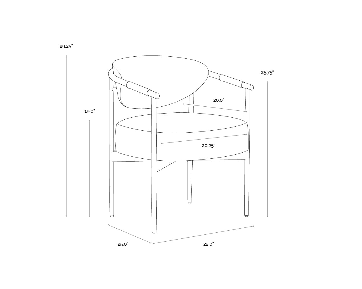 Sunpan Heloise Dining Armchair