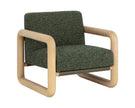 Sunpan Nubo Lounge Chair - Noah Meadow / Ludlow Dark Olive Leather
