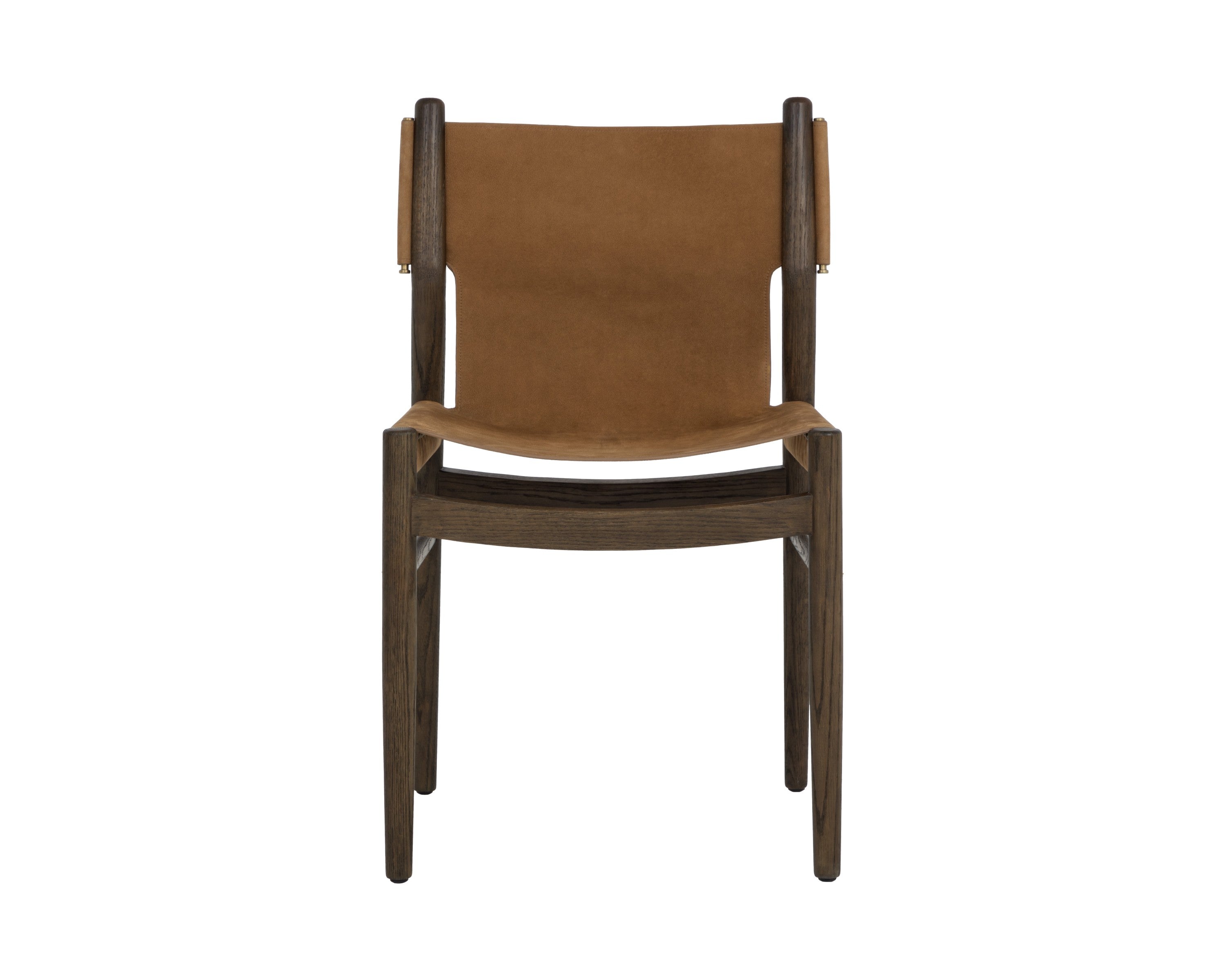 Sunpan Argus Dining Side Chair - Nubuck Caramel Leather