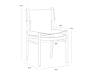 Sunpan Argus Dining Side Chair - Nubuck Caramel Leather