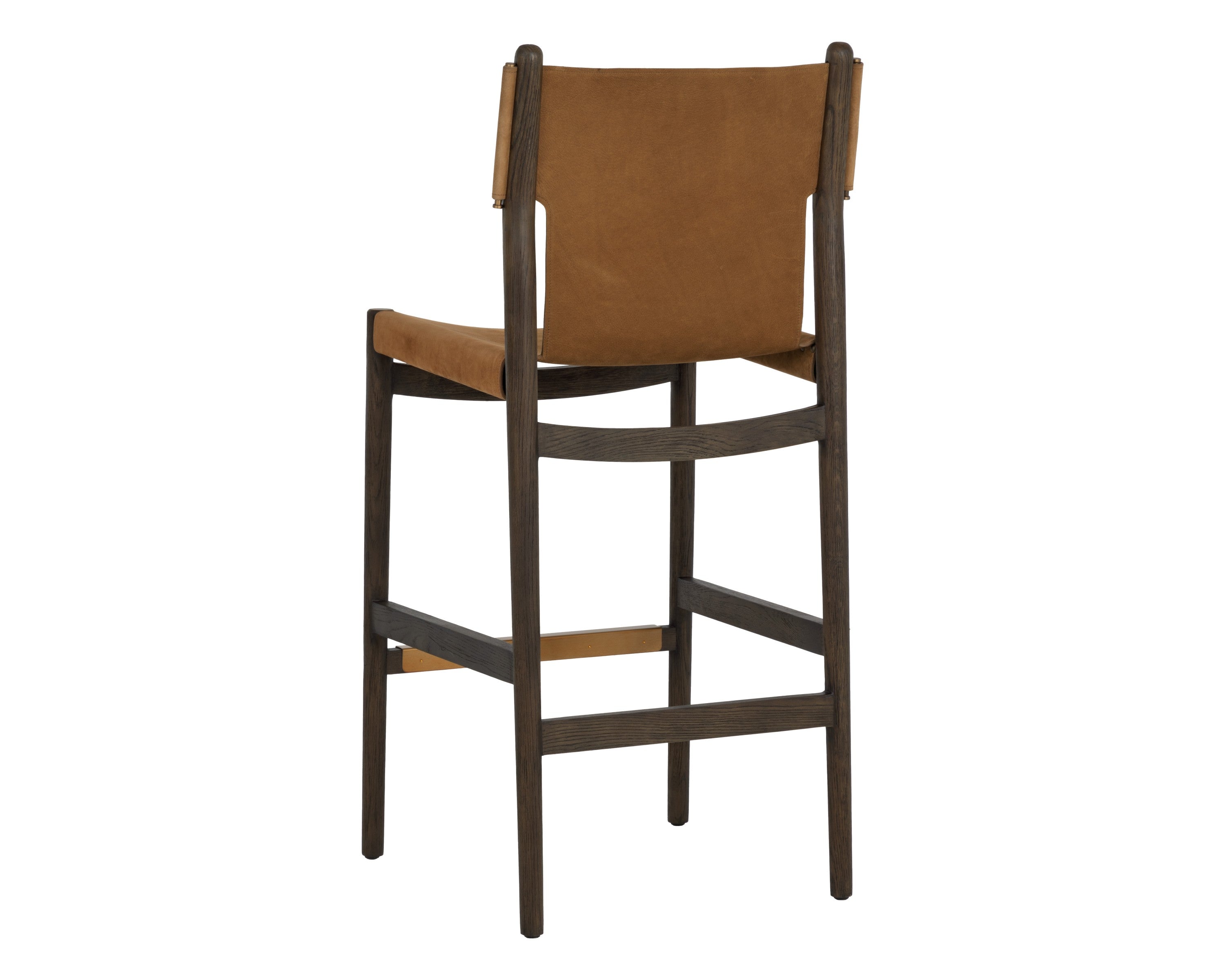 Sunpan Argus Barstool - Nubuck Caramel Leather
