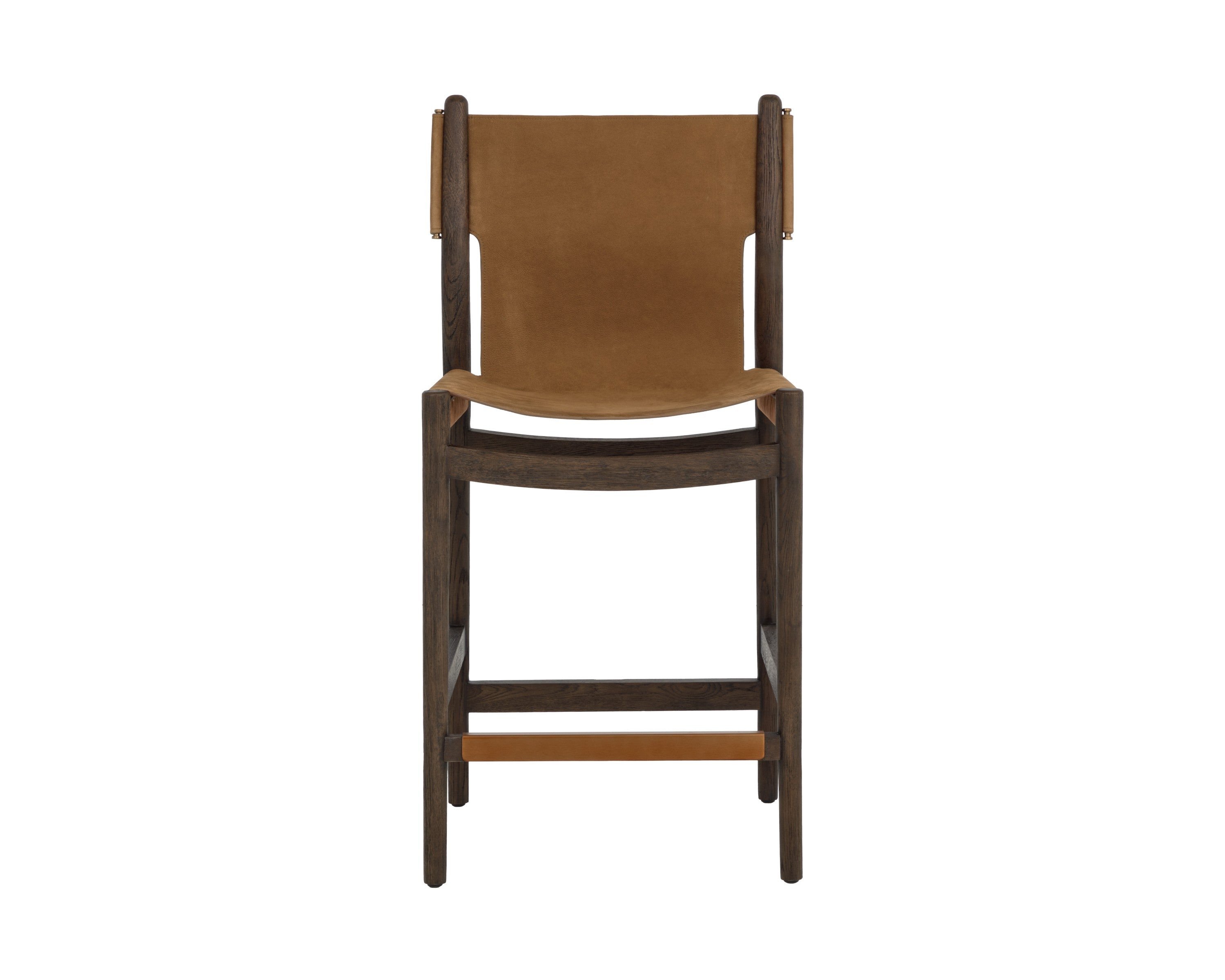 Sunpan Argus Counter Stool - Nubuck Caramel Leather