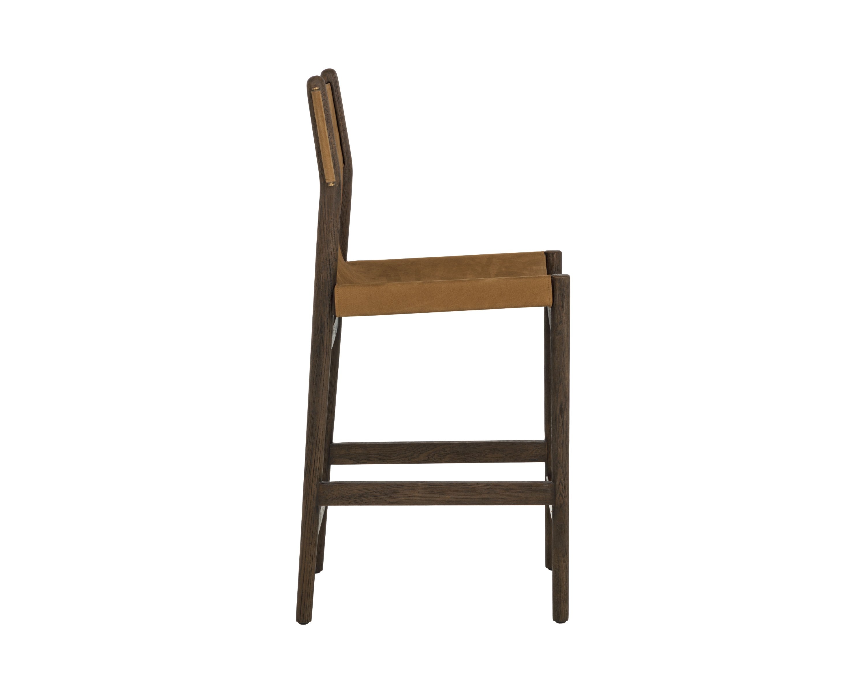 Sunpan Argus Counter Stool - Nubuck Caramel Leather