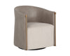 Sunpan Leontine Swivel Lounge Chair - Meg Taupe / Ivanhoe Mineral