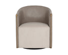 Sunpan Leontine Swivel Lounge Chair - Meg Taupe / Ivanhoe Mineral