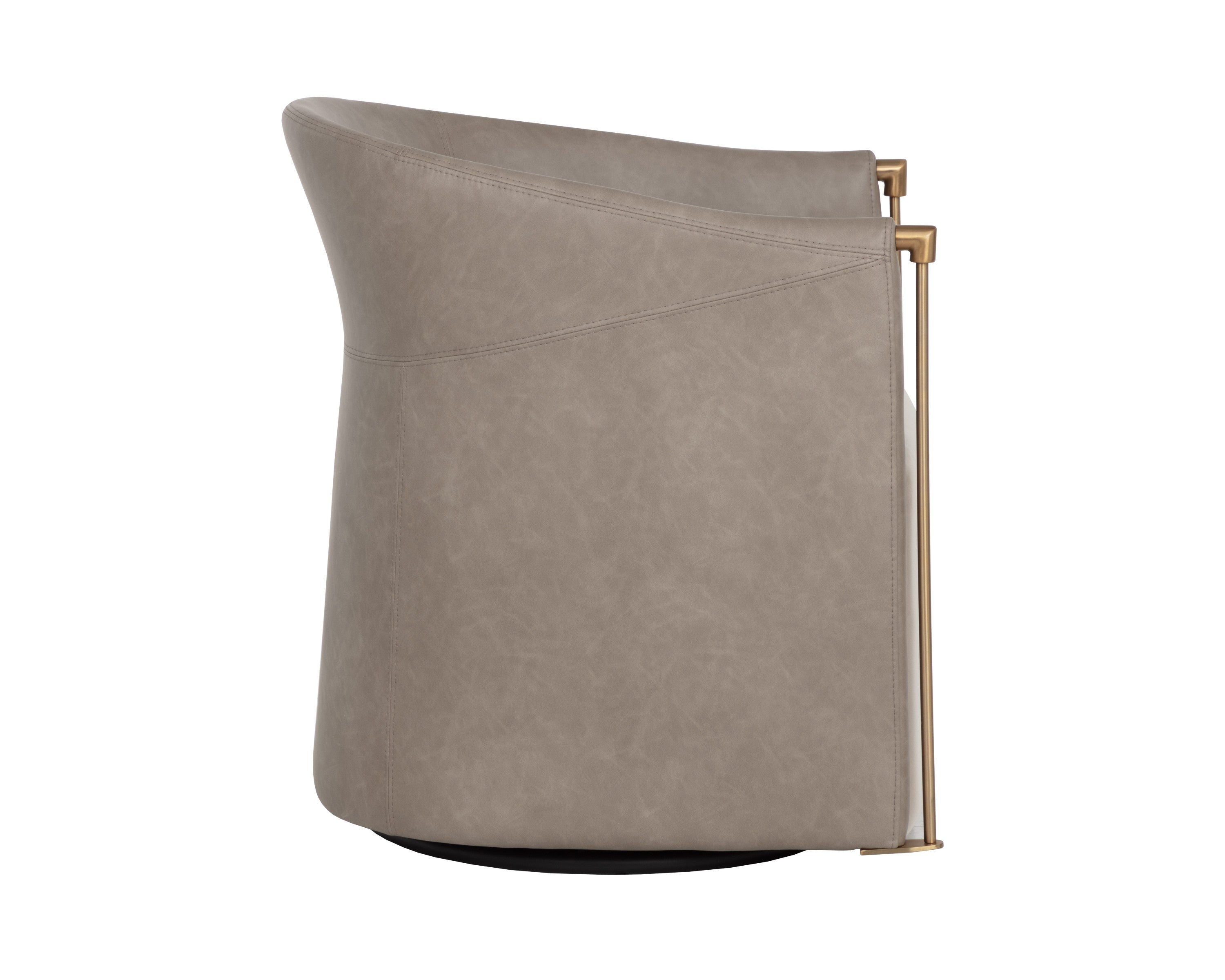 Sunpan Leontine Swivel Lounge Chair - Meg Taupe / Ivanhoe Mineral