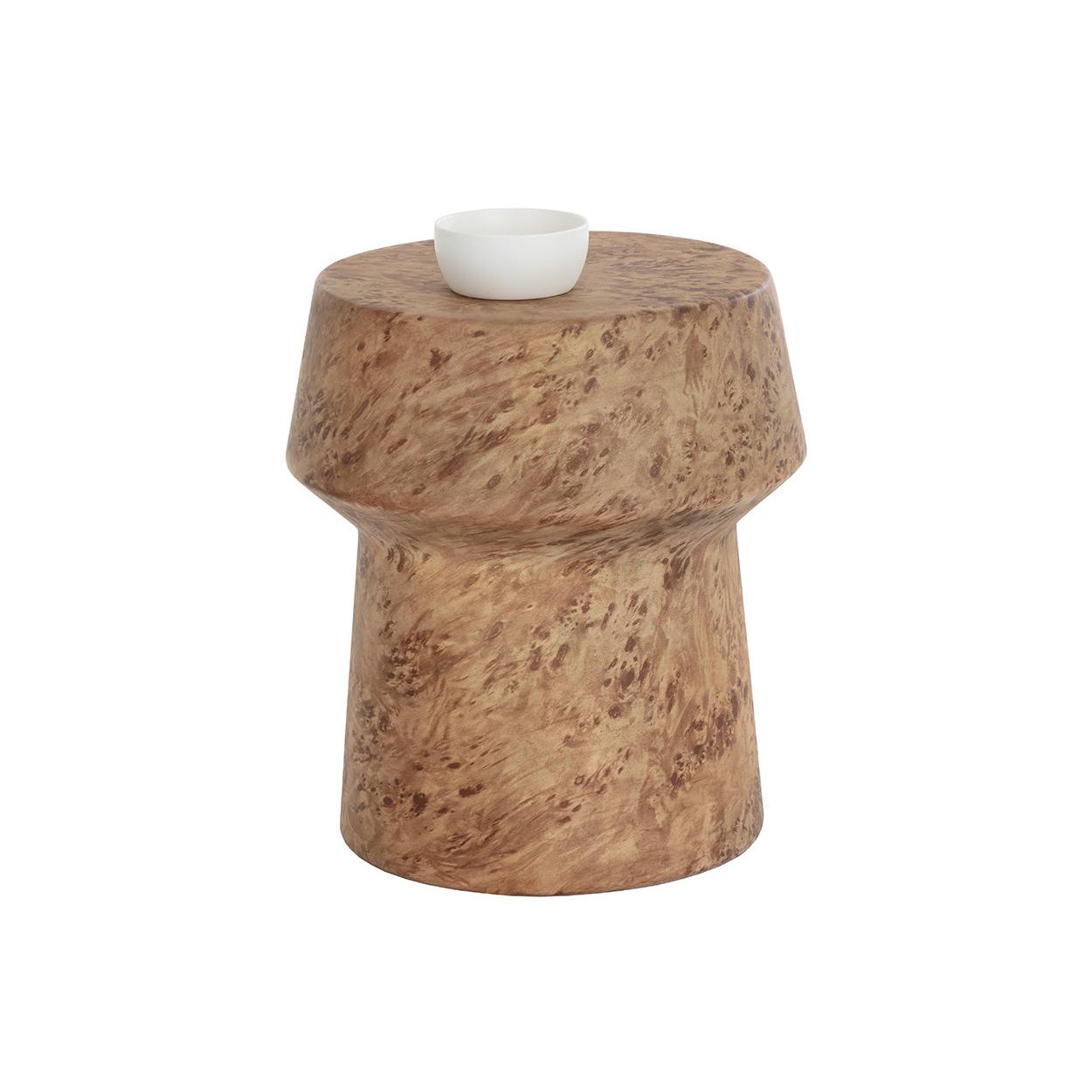 Sunpan Brie Burl Look End Table