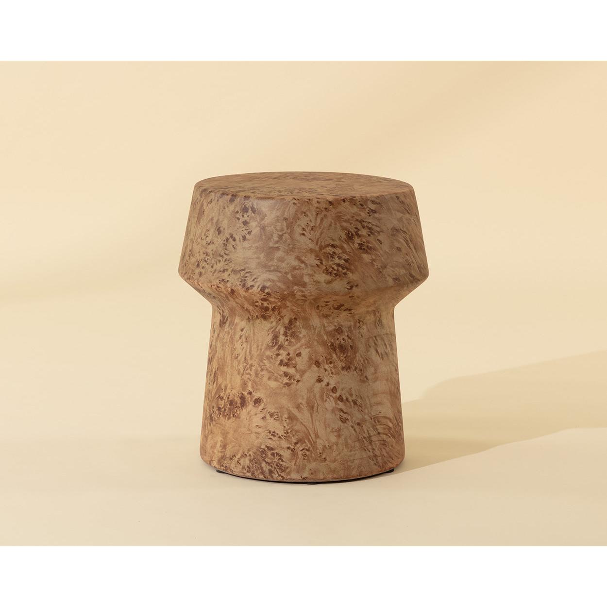 Sunpan Brie Burl Look End Table