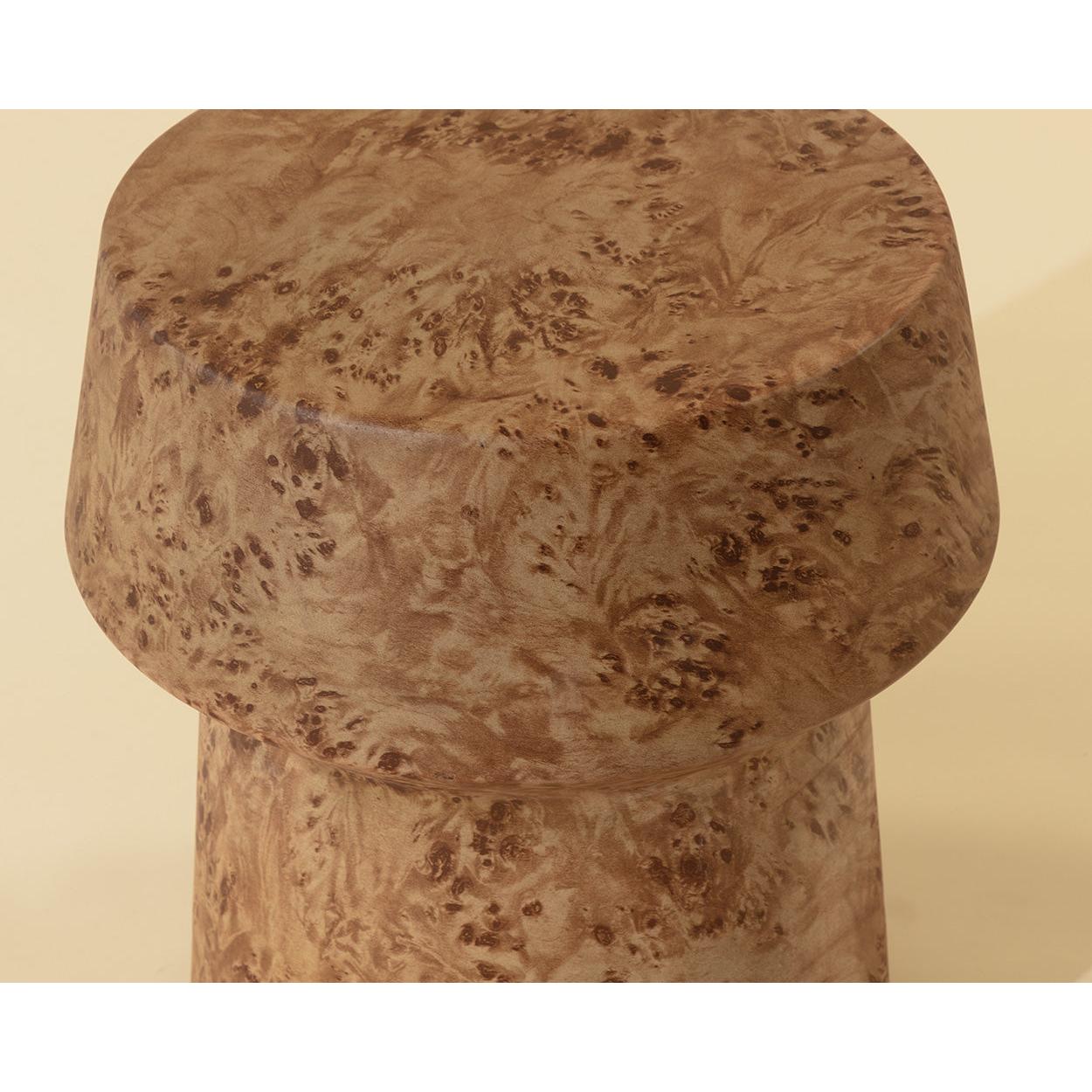 Sunpan Brie Burl Look End Table