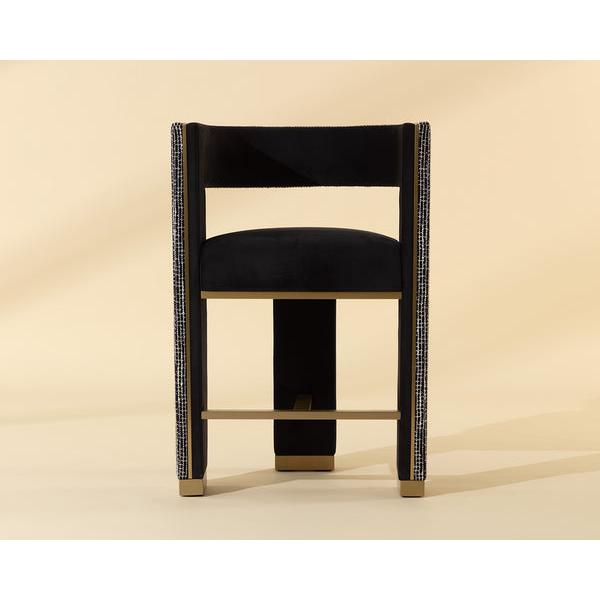 Sunpan Adamina Black Counter Stool