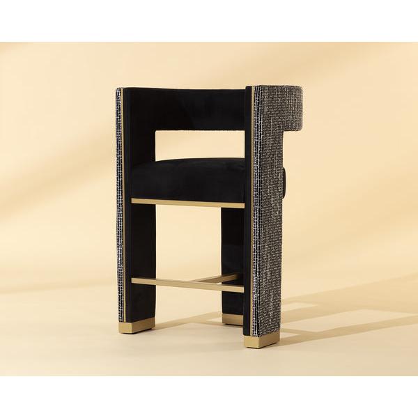 Sunpan Adamina Black Counter Stool