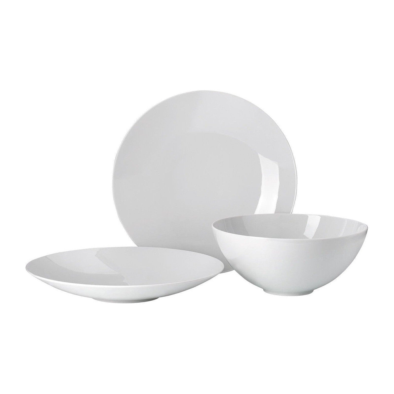 Rosenthal TAC 02 White 2 X Allrounder Plate 11 In & Bowl Large 8 1/2 Inch - Set of 3
