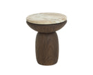 Sunpan Orula End Table - Marble Look - Macchiato