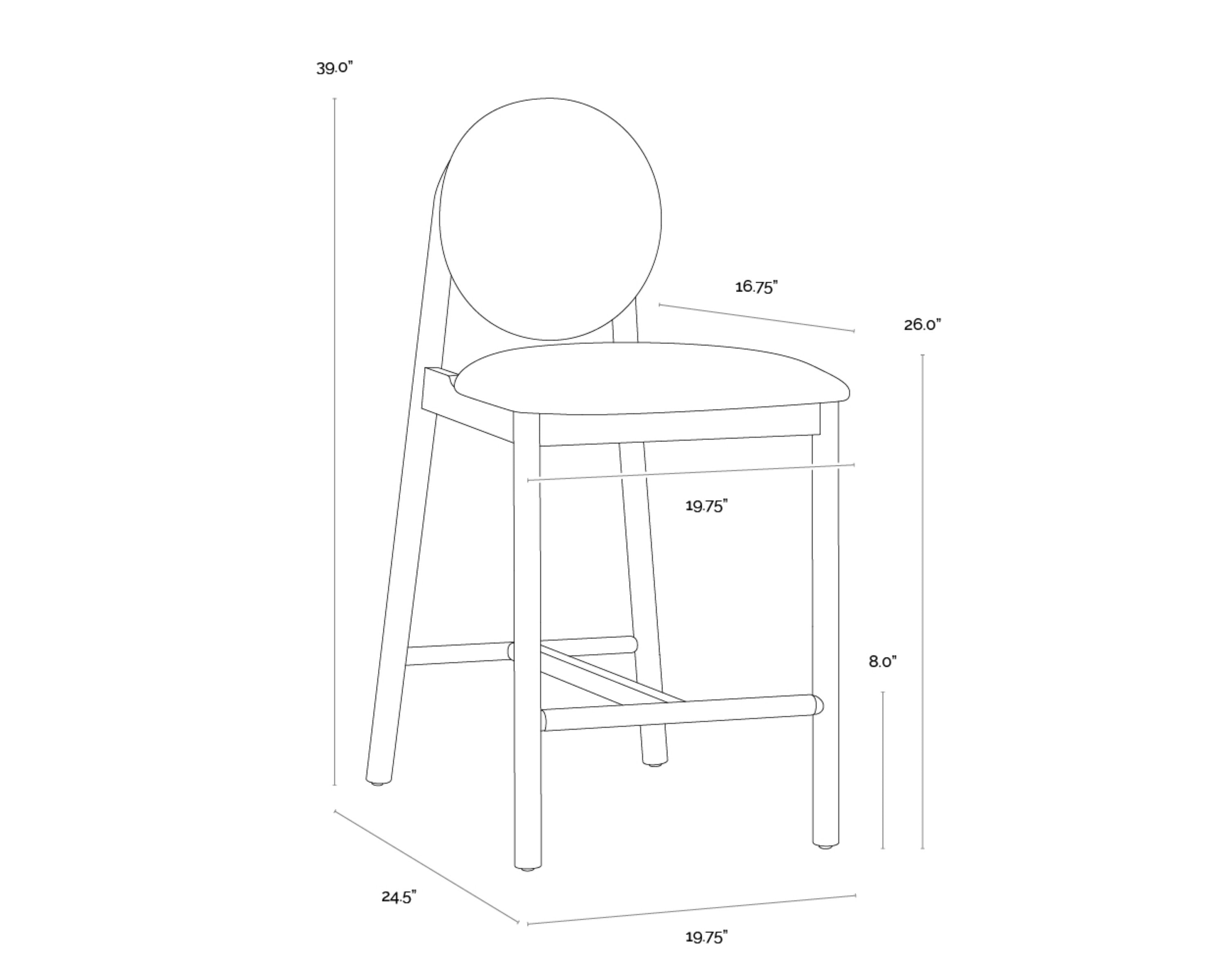 Sunpan Orabell Counter Stool