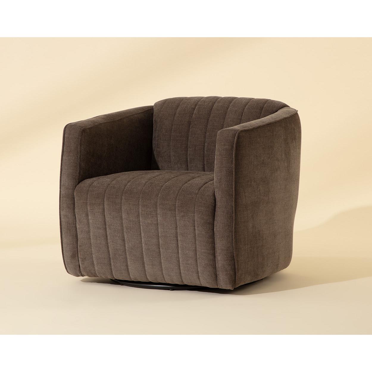 Sunpan Garrison Swivel Lounge Chair, Rika Chocolate