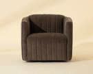Sunpan Garrison Swivel Lounge Chair, Rika Chocolate