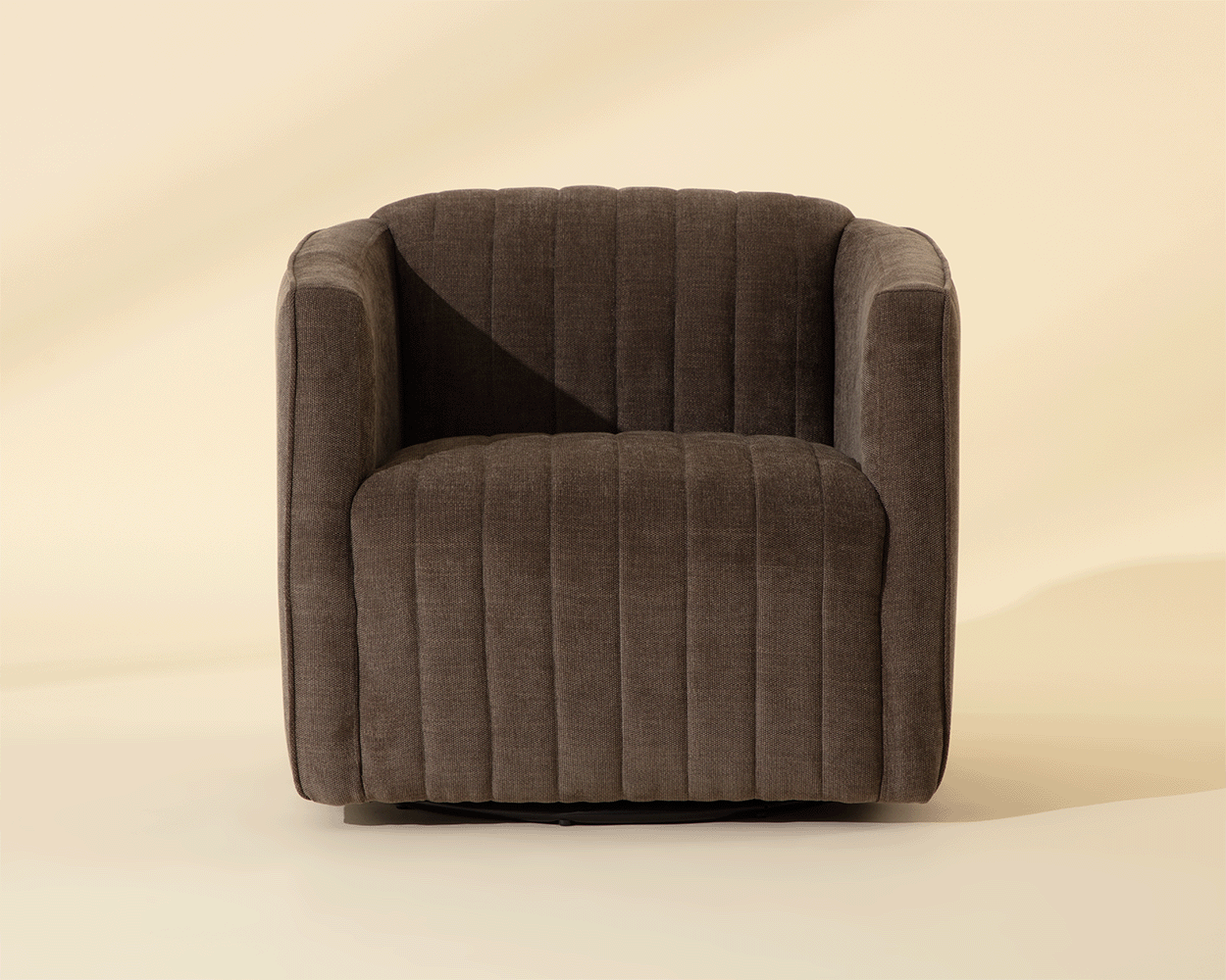 Sunpan Garrison Swivel Lounge Chair, Rika Chocolate