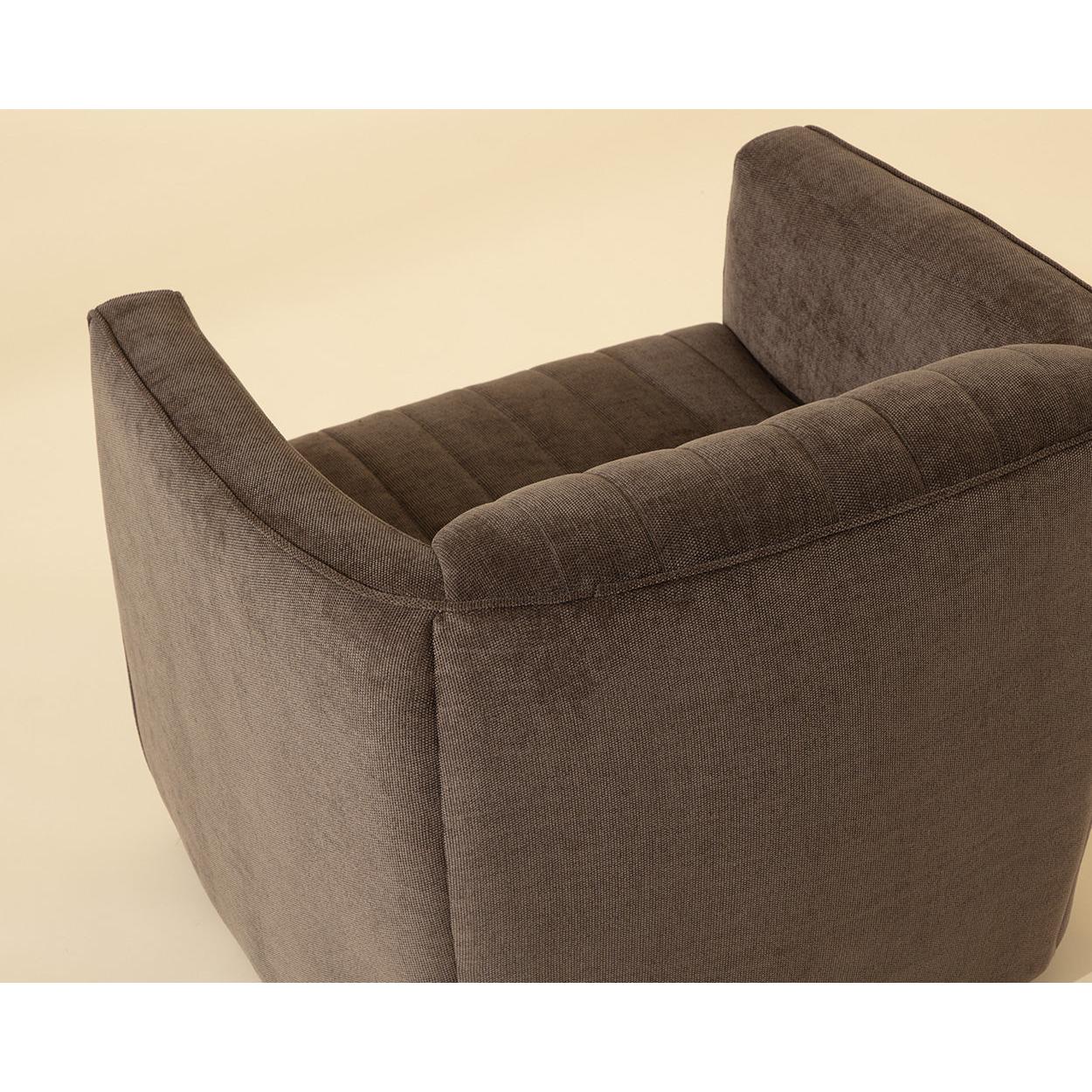 Sunpan Garrison Swivel Lounge Chair, Rika Chocolate