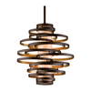 Corbett Vertigo 2 Light Bronze Leaf/Gold Leaf Pendant Ceiling Light