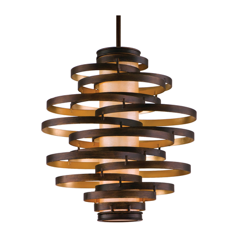 Corbett Vertigo 2 Light Bronze And Gold Leaf Chandelier Ceiling Light