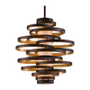 Corbett Vertigo 2 Light Bronze And Gold Leaf Chandelier Ceiling Light