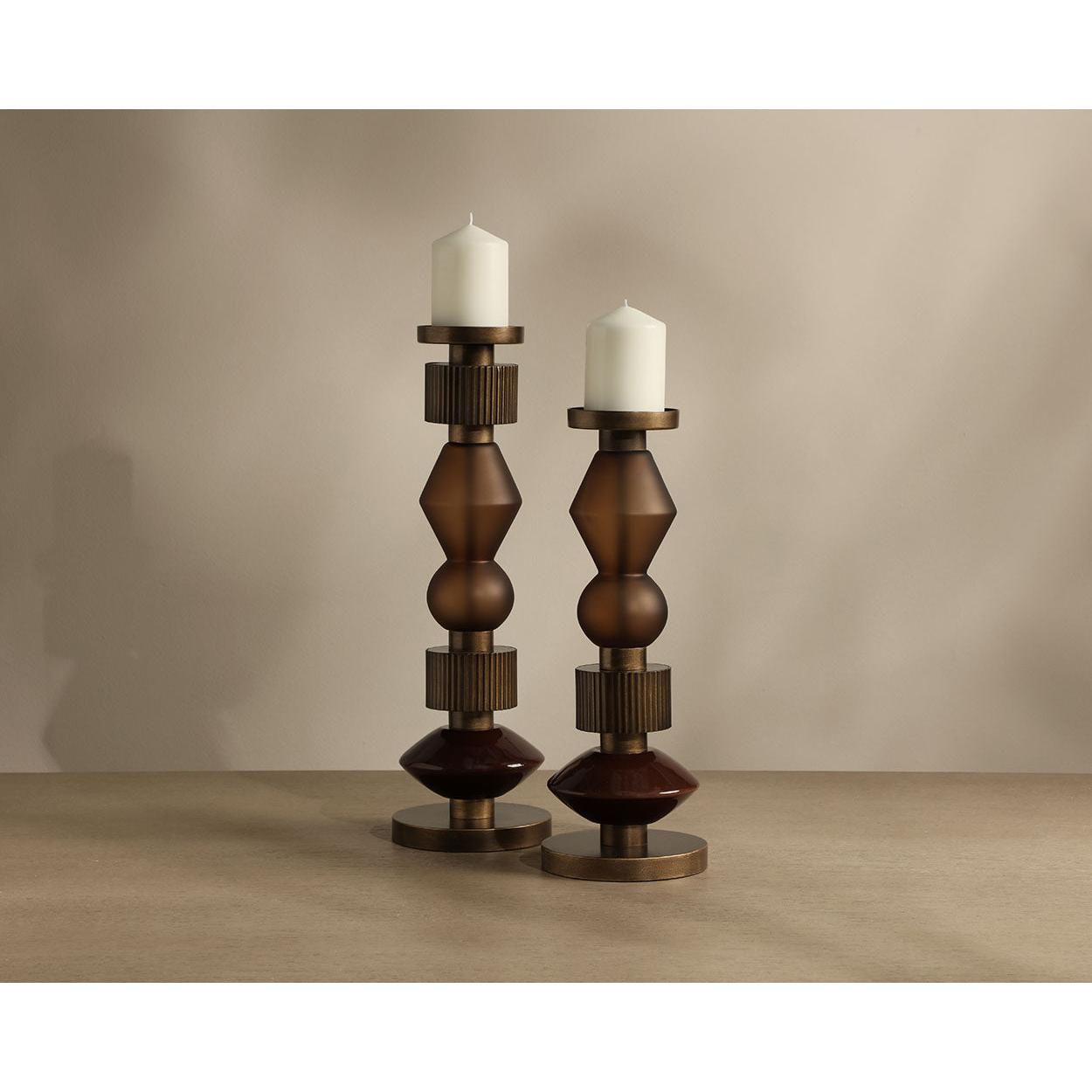 Sunpan Bauhaus Candle Holder- Set of 2