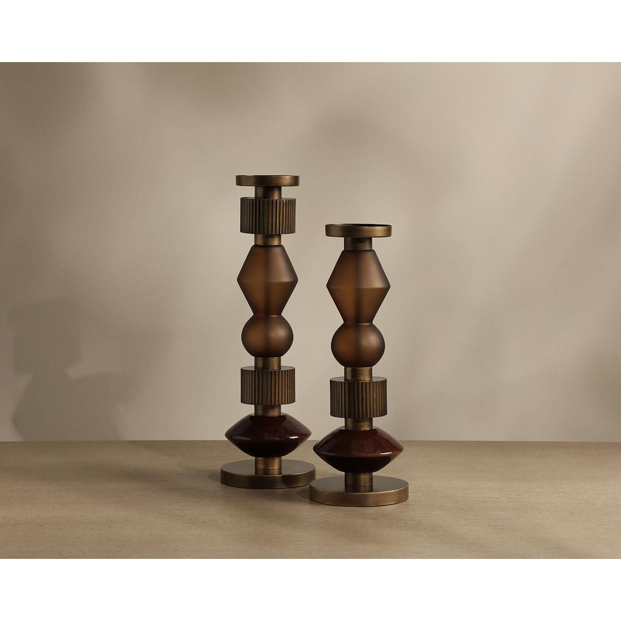 Sunpan Bauhaus Candle Holder- Set of 2