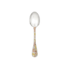 Christofle Jardin d'Eden Silver Plated Gold Accents Dessert Spoon - Rose Gold And Gold Two Golds