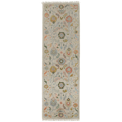 Feizy Karina 69GBF Transitional Floral & Botanical Rug in Ivory/Gold/Green