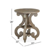 Magnussen Home Tinley Park Dove Tail Grey Round Accent End Table
