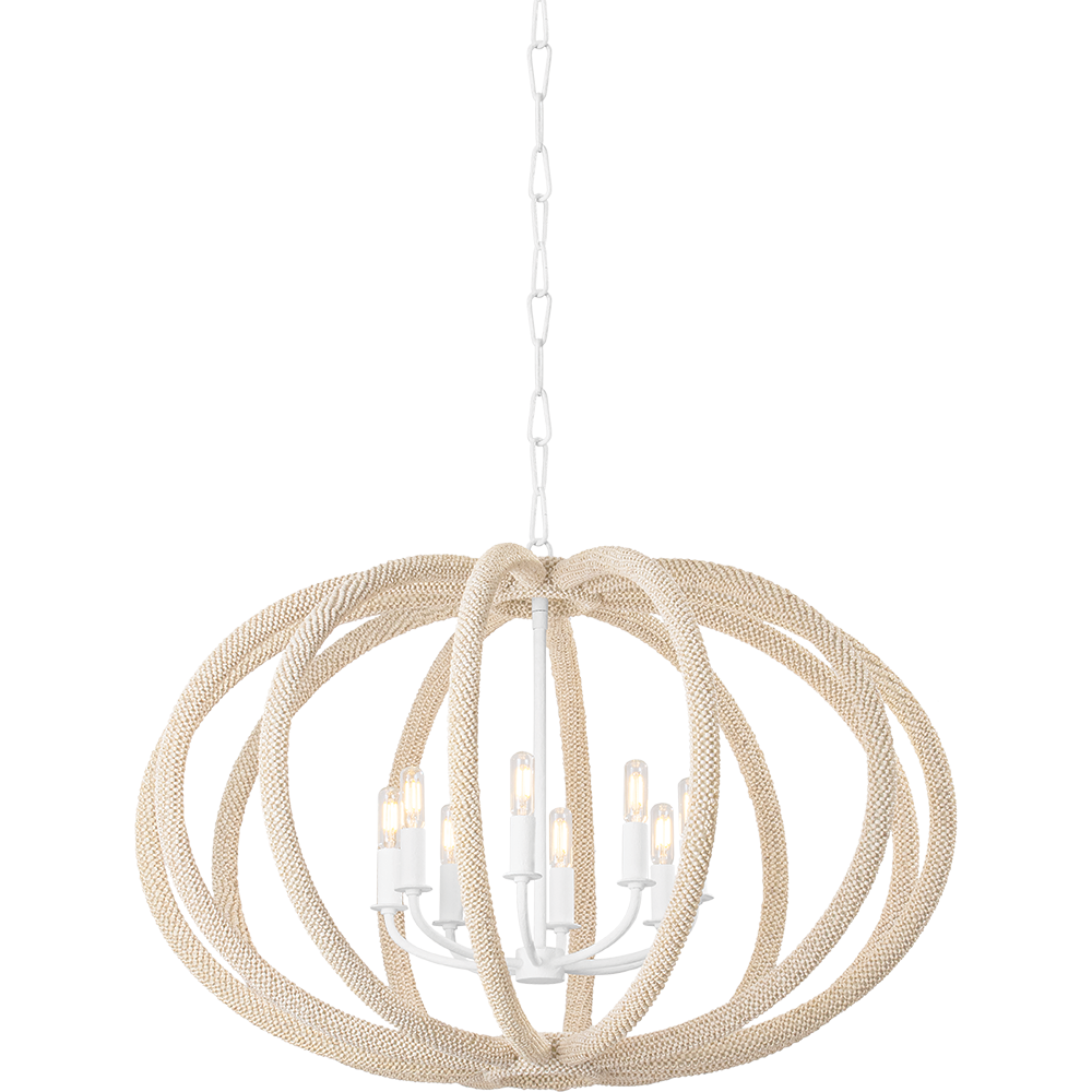 Hudson Valley Lighting Lewiston 6 Light 34 inch White Plaster Chandelier Ceiling Light