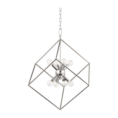Hudson Valley Lighting Roundout 8 Light 23 inch Polished Nickel Pendant Ceiling Light Clearance