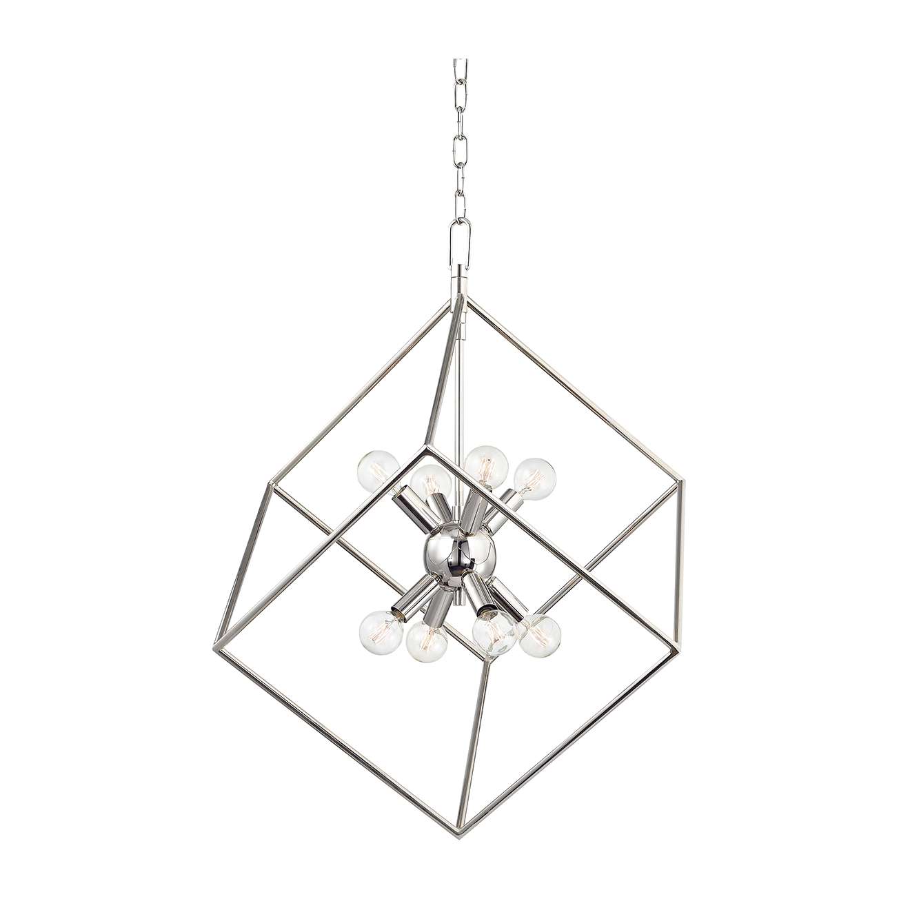 Hudson Valley Lighting Roundout 8 Light 23 inch Polished Nickel Pendant Ceiling Light Clearance