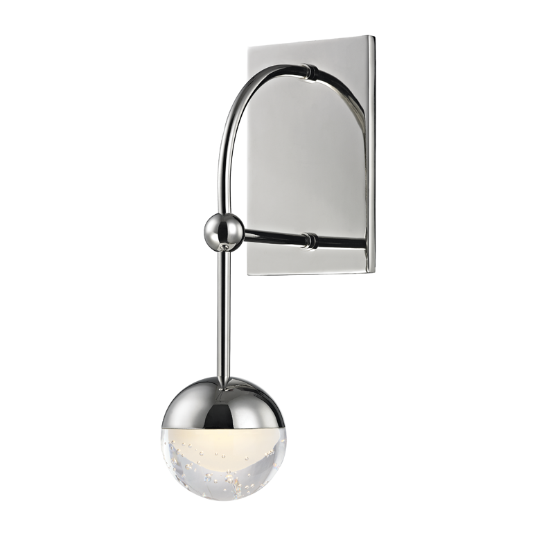 Hudson Valley Lighting Boca 1 Light 4.5 inch Polished Nickel Wall Sconce Wall Light Clearance