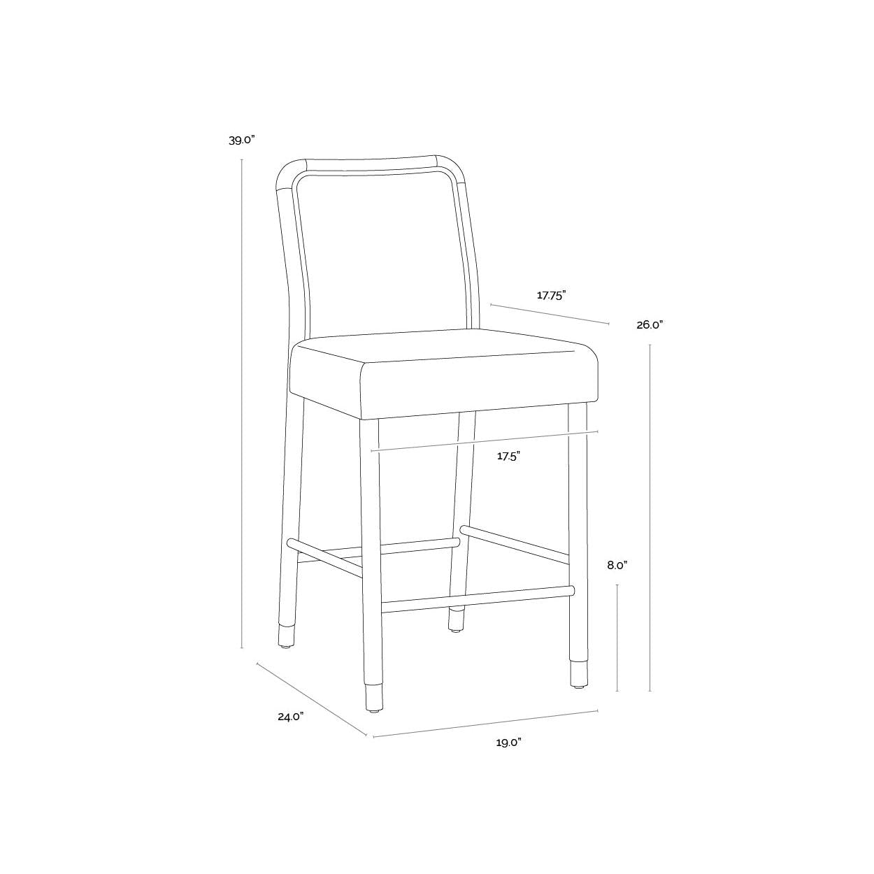 Sunpan Jeno Counter Stool