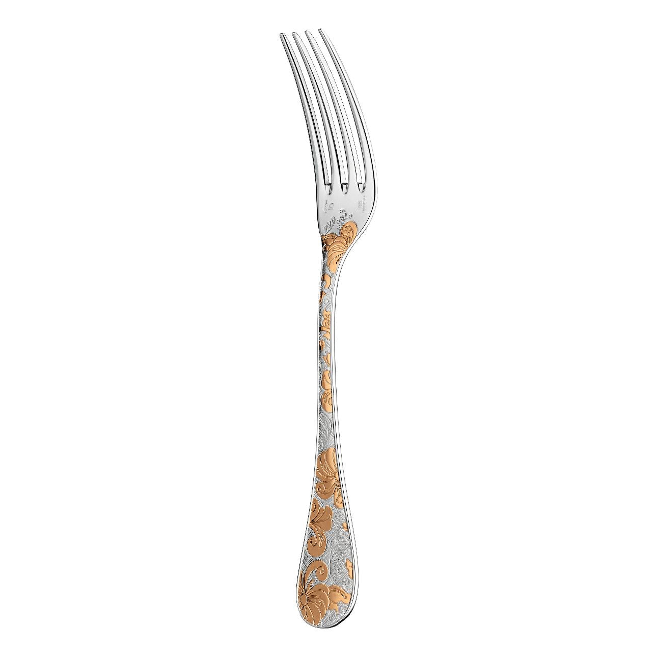 Christofle Jardin d'Eden Silver Plated Gold Accents Dinner Fork