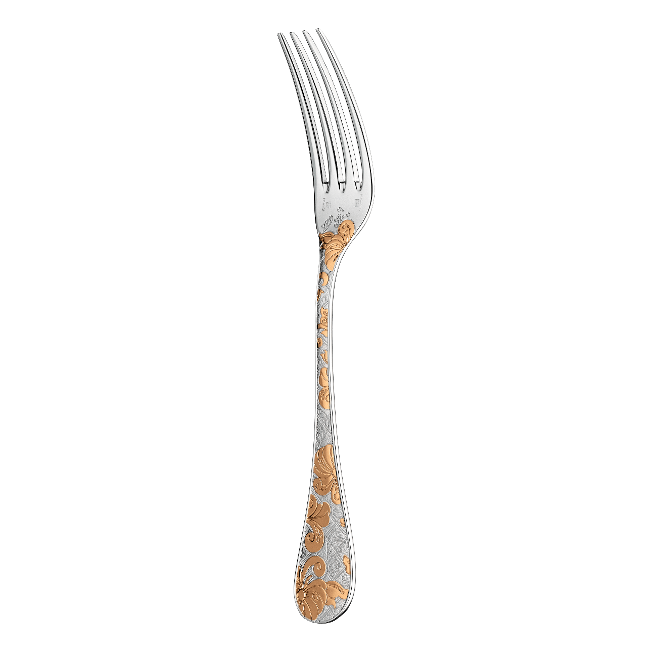 Christofle Jardin d'Eden Silver Plated Gold Accents Dinner Fork