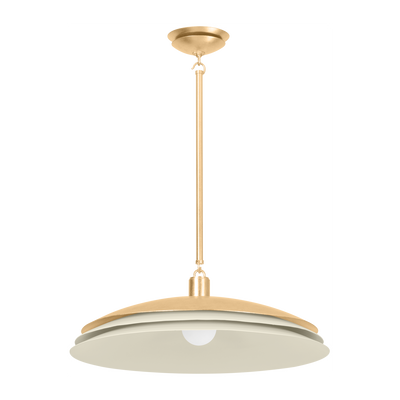 Hudson Valley Lighting Oneida 1 Light 23.5 inch Vintage Gold Leaf/Soft Sand Pendant Ceiling Light