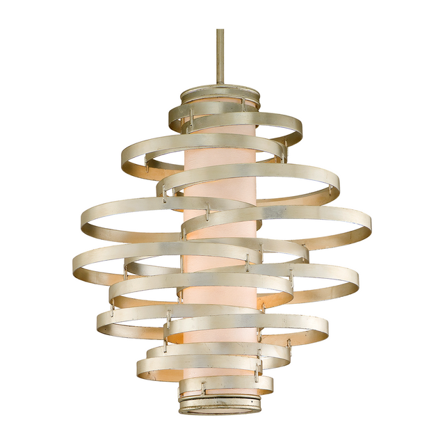 Corbett Vertigo 4 Light Modern Silver Leaf Chandelier Ceiling Light DSC