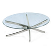 Magnussen Home Zila Brushed Nickel Oval Cocktail Table