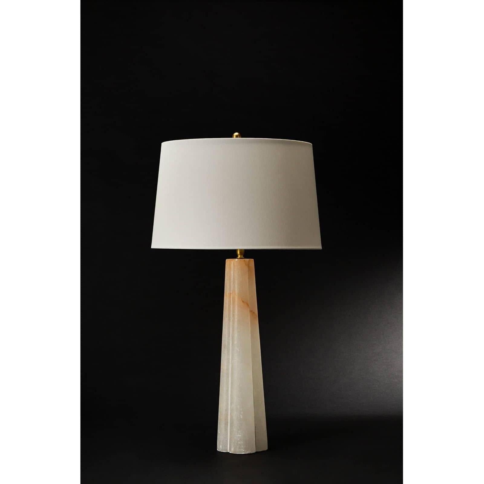 Regina Andrew Quatrefoil Alabaster Natural Stone Table Lamp
