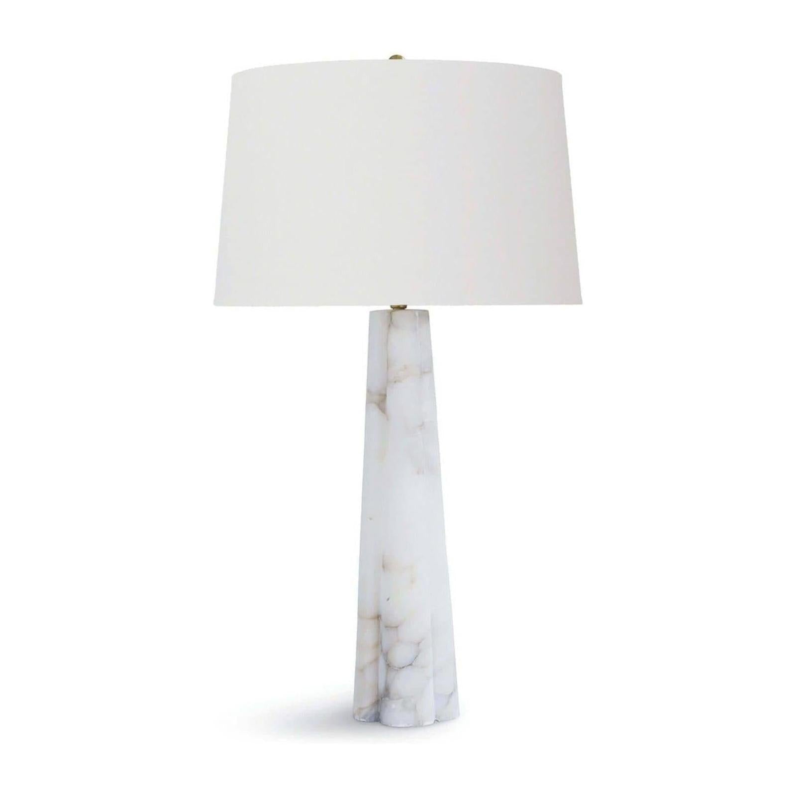 Regina Andrew Quatrefoil Alabaster Natural Stone Table Lamp