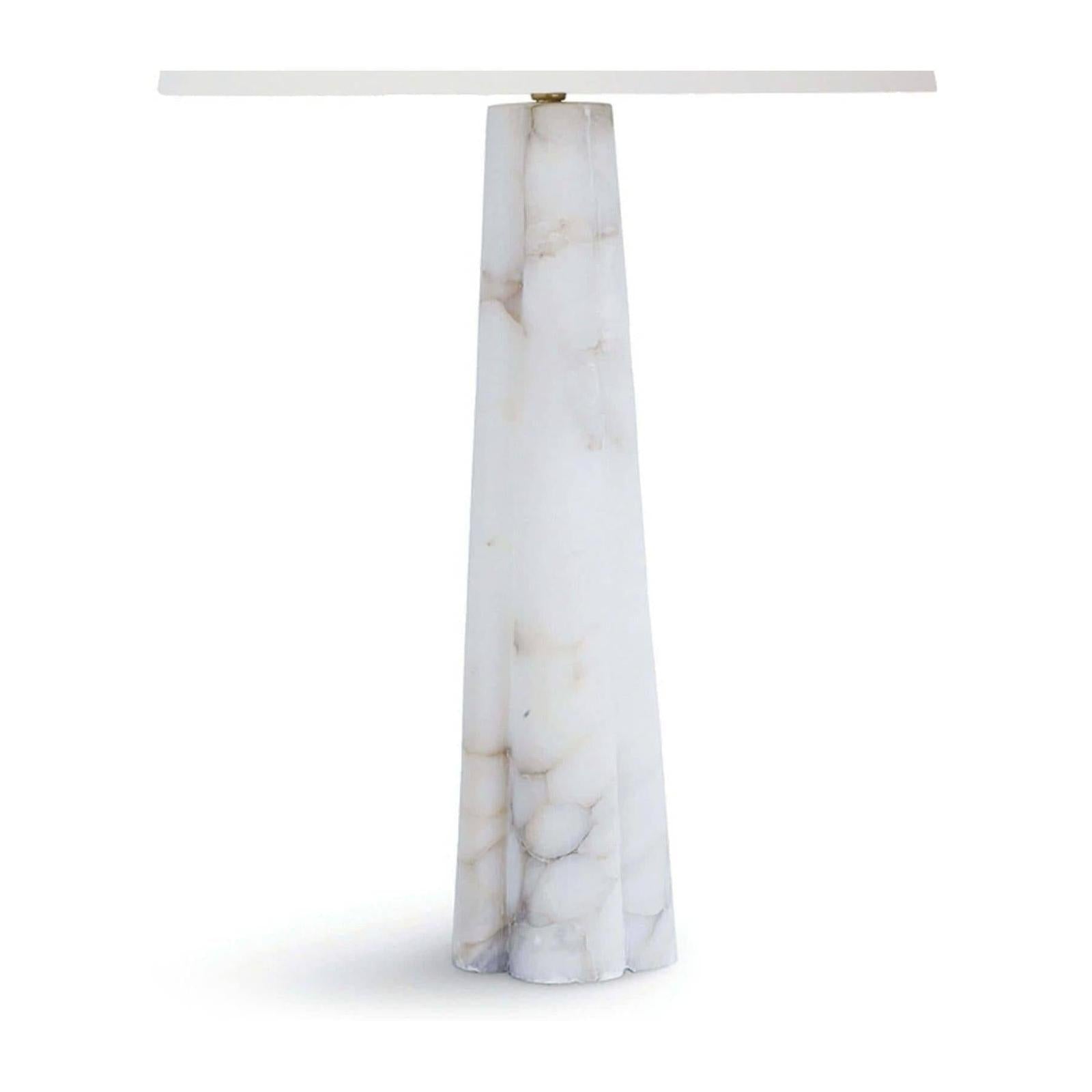 Regina Andrew Quatrefoil Alabaster Natural Stone Table Lamp