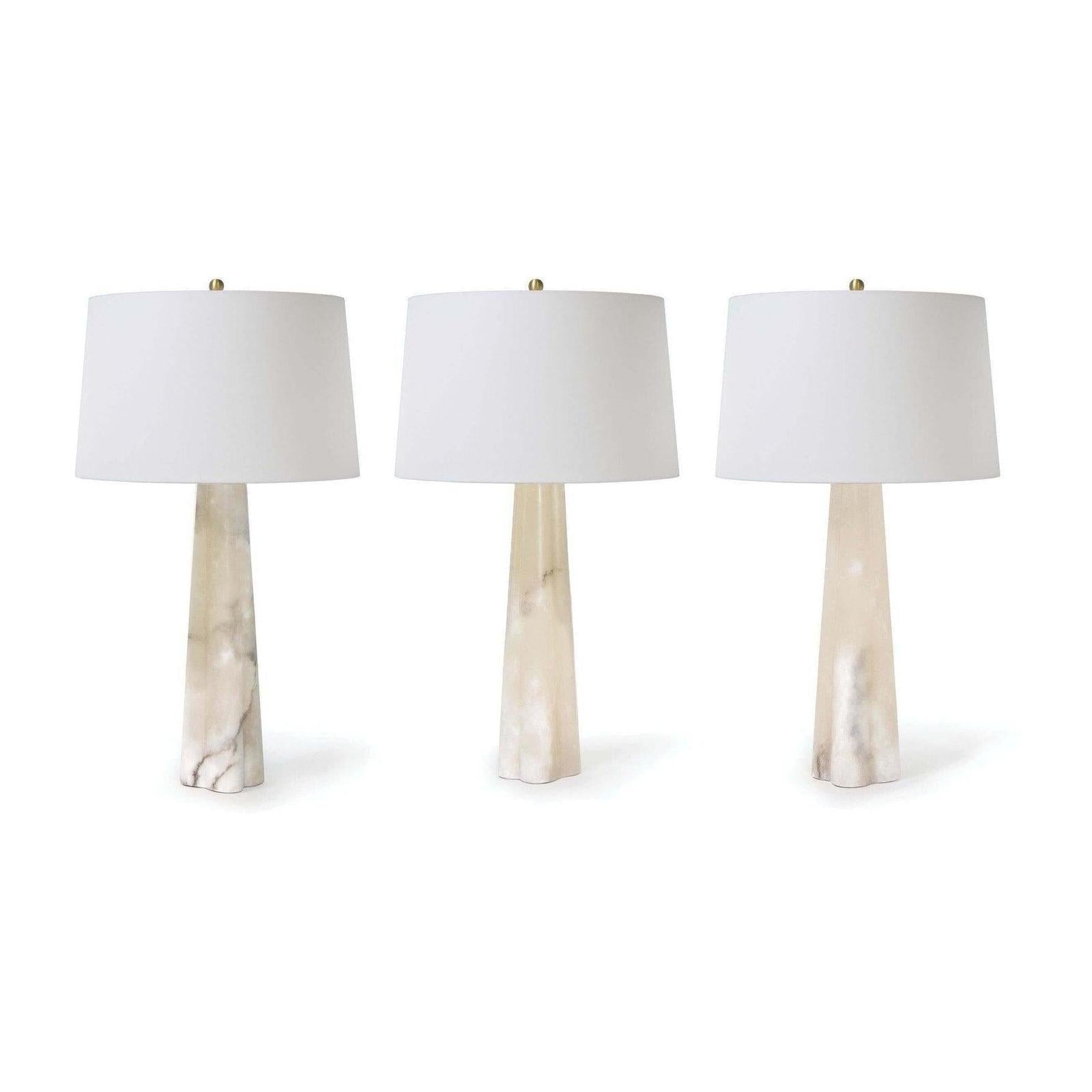 Regina Andrew Quatrefoil Alabaster Natural Stone Table Lamp