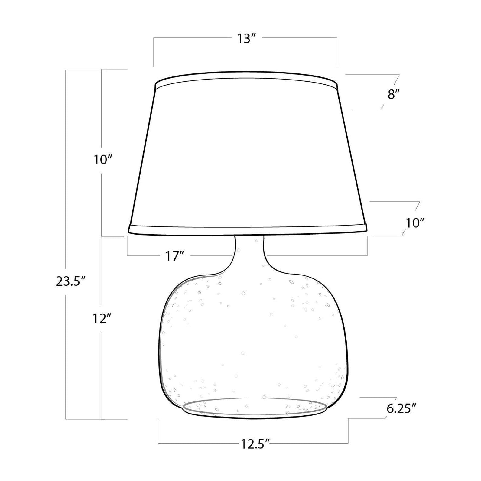 Regina Andrew Seeded Oval Glass Table Lamp