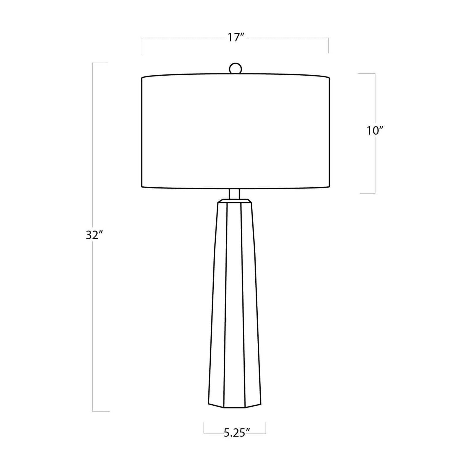 Regina Andrew Tapered Hex Crystal Table Lamp