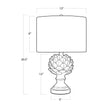 Regina Andrew Leafy Artichoke Ceramic Table Lamp