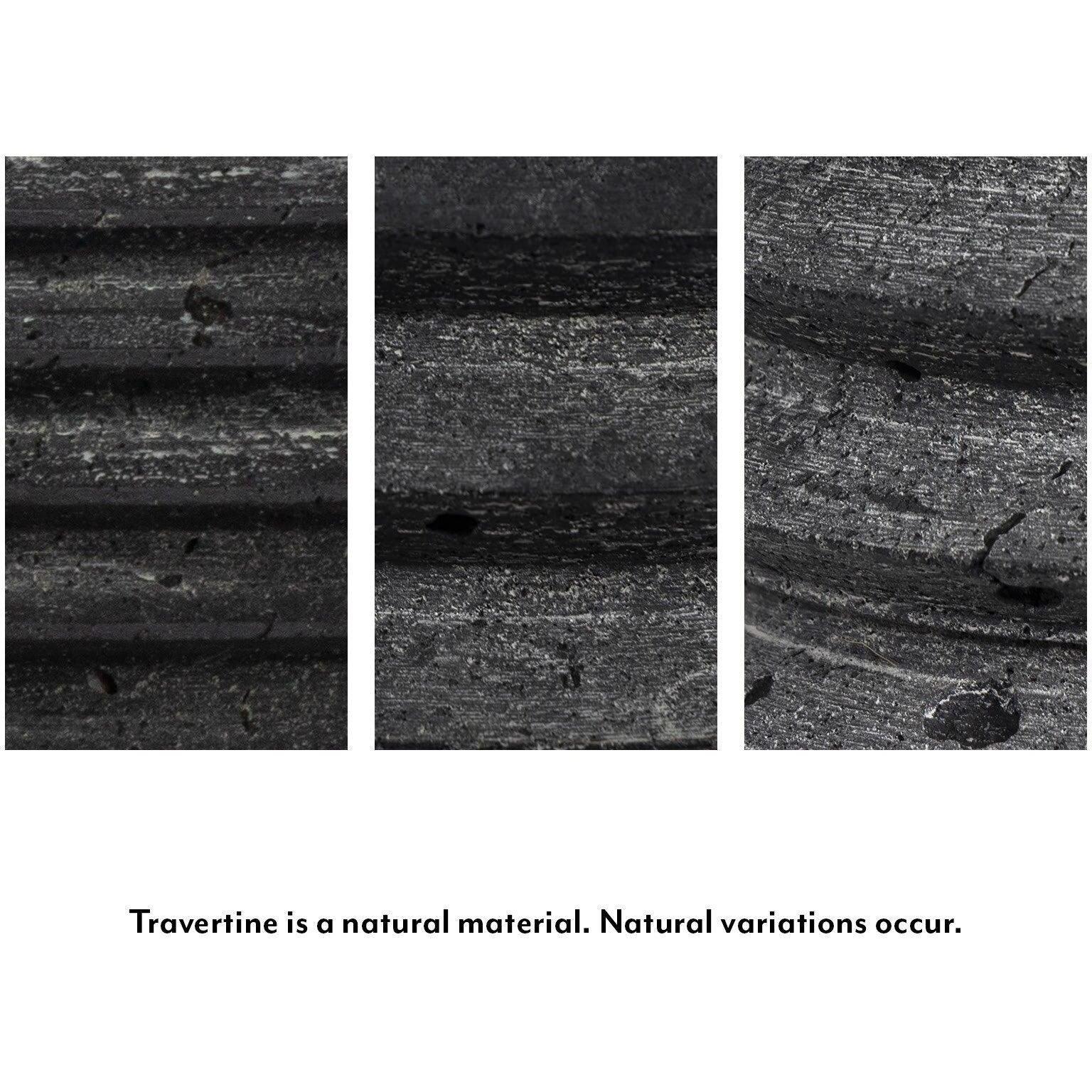 Regina Andrew Noir Column Travertine Lamp