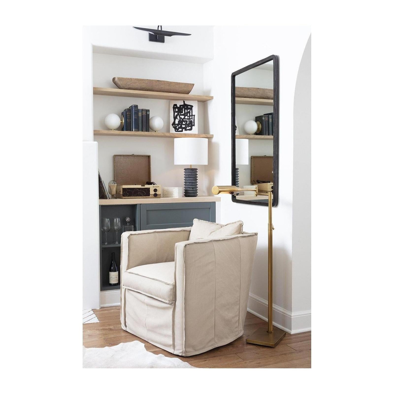 Regina Andrew Noir Column Travertine Lamp