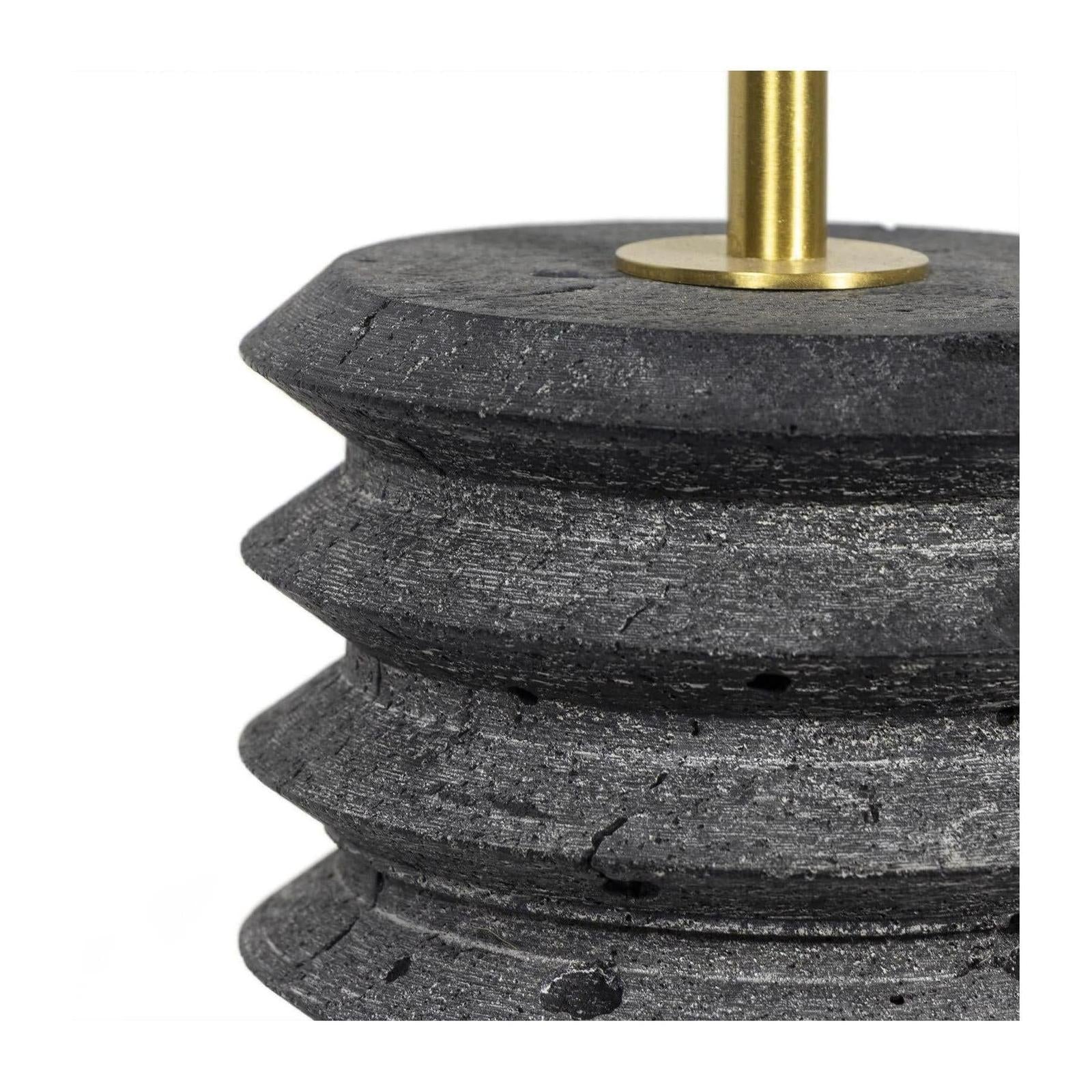 Regina Andrew Noir Column Travertine Lamp